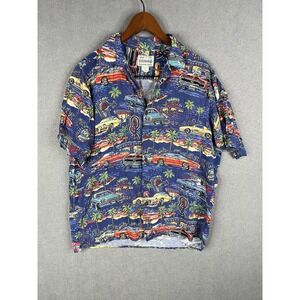 Reyn Spooner American Classics Chevy Corvette Car Men's Hawaiian Shirt Sz Medium